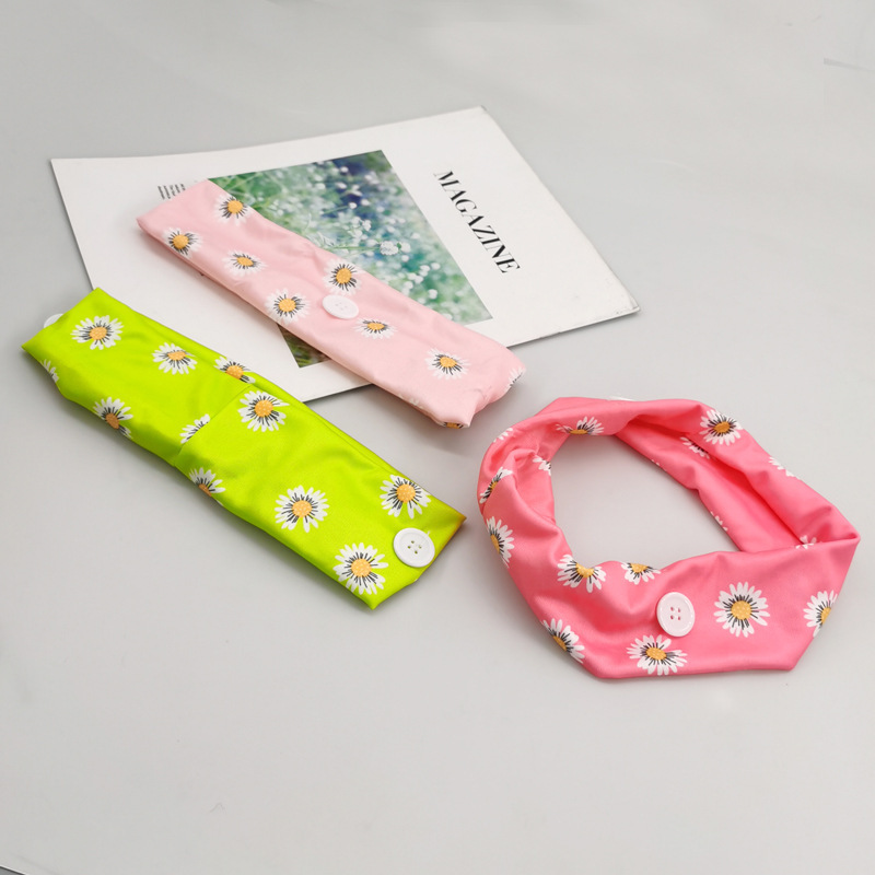wholesale 2020 Amazon hot selling women elastic turba girls Sport nurse headbands with side buttons