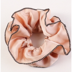 wholesale ins French vintage satin simple girls elastic scrunchies hair ties