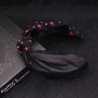 Women's Hair Accessories headband black Cross Knot rose flower hairband