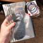Simple small circle fine hair rope girl hair ornament black high elastic rubber hair tie with package