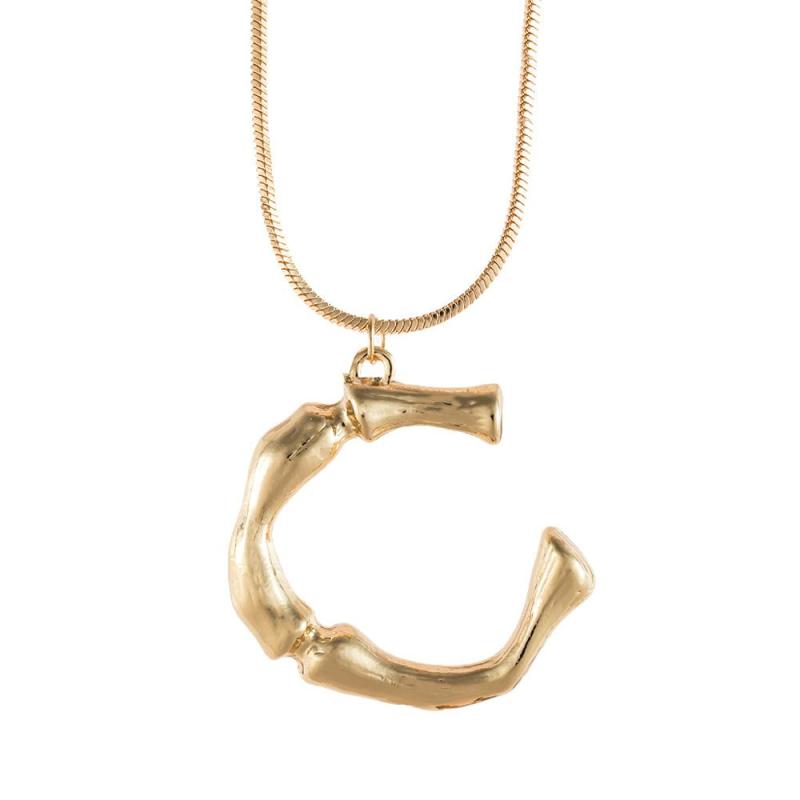 Handmade Customized  Cursive Font Name plate Pendant choker alloy 26 initial letter name necklace personalised