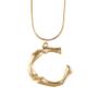 Handmade Customized  Cursive Font Name plate Pendant choker alloy 26 initial letter name necklace personalised