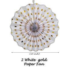 Blue paper fan fringe curtains latex balloon baby shower party favors