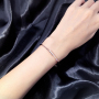 Women jewelry 925 sterling silver rose gold plated moissanite diamond bracelet