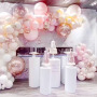 OEM round shape metal wedding dessert table for wedding decoration