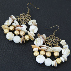 European and American fashion Bohemian style shell turquoise women earrings