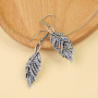 Fashion Women Gothic Jewelry Leaf Crystal Dangle Earings Antique Jewelry Silver Fashion Women Gothic Jewelry Leaf Crystal Dangle Earings Antique Jewelry Silver