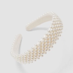 White Hairband Headwear Headdress Wedding Hair Accessories Pearl Headbands for Women Ladies
