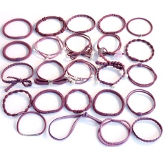 New women's hair ring set wholesale 24 pieces of bandage no metal hair bungee bands elastic hair ties