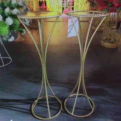 custom Gold metal Road Lead iron metal flower holder for Wedding Centerpiece Decoration