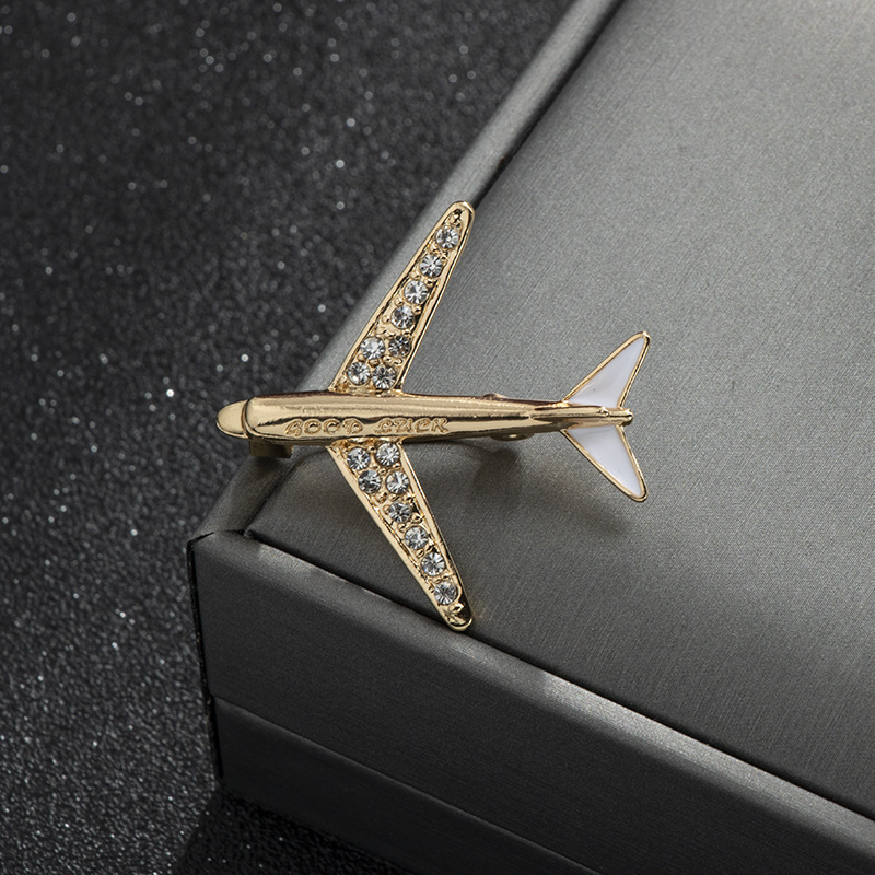 new INS amazon korean fashion wholesale bulk rhinestone plan shirt suit brooches in bulk