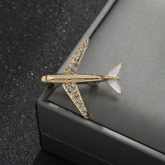 new INS amazon korean fashion wholesale bulk rhinestone plan shirt suit brooches in bulk