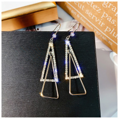 2020 fashion jewelry girls women geometric triangle crystal earrings for daily life 2020 fashion jewelry girls women geometric triangle crystal earrings for daily life