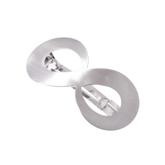 2020 amazon ins fancy Metal Alloy Large Hollow Smooth Surface 8-shaped Ladies Alligator Hair Clip pins Matte for women girls