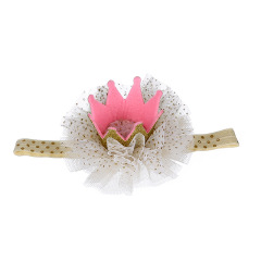Kids hair accessories glitter bling lace flower crown sequin headband