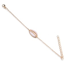 2019 China wholesale Custom gold metal adjustable bracelets of shells for women