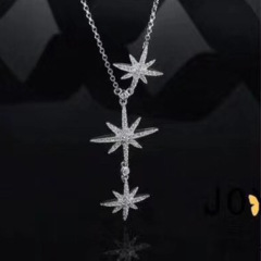 fashion korean ins valentine's day christmas gift star silver earring 925 sterling