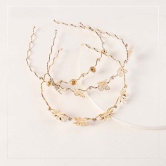Vintage women elegant alloy crystal butterfly flower metal hairbands for girls