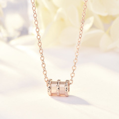Fashion luxury women amazon korean zircon chain 18K gold plated sterling choker 925 silver