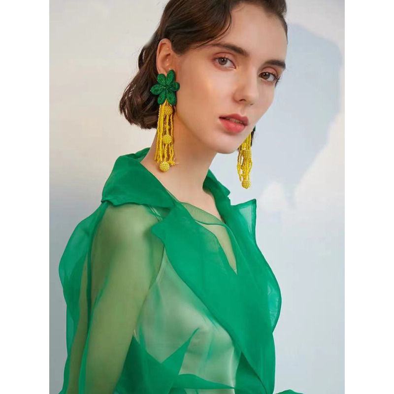 2020 INS Amazon Hot sale india bohemia tassel seed bead earring for women