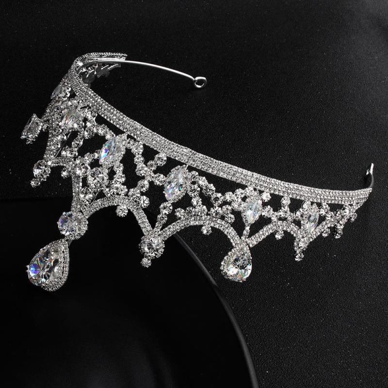 wholesale korea Alloy Water Lead Handmade Wedding Bridal round full pageant crowns