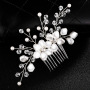 Fashion luxurious flower pearl crystal sliver wed hair accessory side comb Fashion luxurious flower pearl crystal sliver wed hair accessory side comb