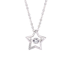 fashion valentine's day christmas gift jewelry women zircon 925 sterling silver necklace fashion valentine's day christmas gift jewelry women zircon 925 sterling silver necklace