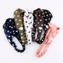 Wholesale Women Polka Dots Crisscross Stretchy Button Yoga Running Sports Sweat Headbands Wholesale Women Polka Dots Crisscross Stretchy Button Yoga Running Sports Sweat Headbands