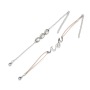 Charming sterling silver jewelry wave and shell anklets foot jewelry chain set for women
