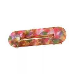 12pcs Headwear Styling Tools Hollow Geometric Acrylic Resin Ladies Hair Clip Set