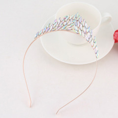 Wedding bride Beaded rhinestone Headbands Crystal Pearl Hairband Baroque Clasp Hair Accessories Woman