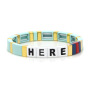 Wholesale Factory Sales Fashion Bohemia Handmade Customized Letter Enamel Bracelets