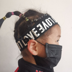 Amazon hot sale custom child elastic sweat sports yoga button headband