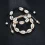 Hot sale fancy women girls jewelry adjustable natural shell hand-woven bracelets