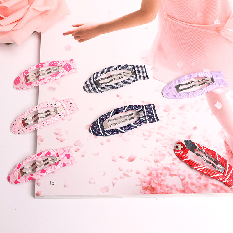 Hot Selling kids dots printed baby Snap Hair Clips for Girls hair Accessories Hot Selling kids dots printed baby Snap Hair Clips for Girls hair Accessories