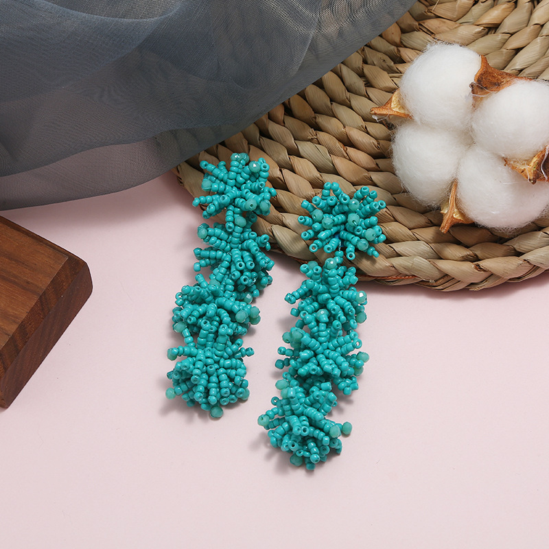 New style fashion folk-custom alloy benads long handmade earrings for women New style fashion folk-custom alloy benads long handmade earrings for women