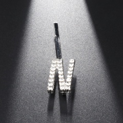 2020 amazon hot sales 26 English custom rhinestone letters hair accessories women clip with customized design