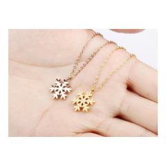 2020 design custom jewelry for women snowflake earnings stainless steel necklace