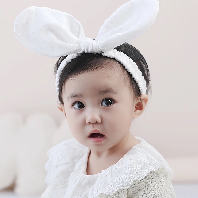 Adjustable elastic children  fabric personalized bow knot headbands