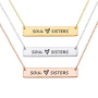 personalized amazon gift titanium soul sisters laser engrave gold stainless steel name necklace