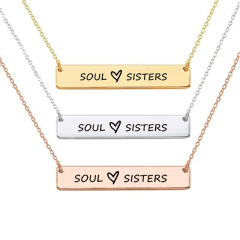 personalized amazon gift titanium soul sisters laser engrave gold stainless steel name necklace personalized amazon gift titanium soul sisters laser engrave gold stainless steel name necklace