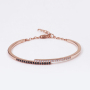 Women jewelry 925 sterling silver rose gold plated moissanite diamond bracelet