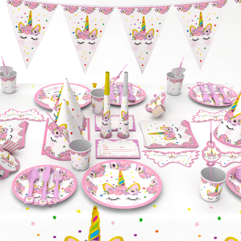 Wholesale China Merchandise Birthday Decorations All In One Guests Tableware Rainbow Unicorn Party Supplies Pack Wholesale China Merchandise Birthday Decorations All In One Guests Tableware Rainbow Unicorn Party Supplies Pack