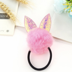 Korean cute children rabbit ears girl elastic hair ties for kids