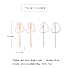 2019 hot sales love diamond princess fancy pearl bobby pins hairpins