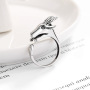 Antique Silver Women Men Jewelry Cute Pig 3D Zodiac Animal Adjustable  Ring