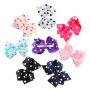 Trendy korean women baby girls classic dot pattern ribbon bow hair clip Trendy korean women baby girls classic dot pattern ribbon bow hair clip