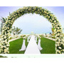 Cheap round garden metal artificial flower arch for wedding decoration
