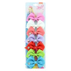 Europe and America Hot sale custom hair clip 7pcs jojo siwa bows for girls