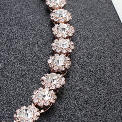 Handmade crystal Dress Bridal Ribbon Accessories loop Wedding Waist Belt